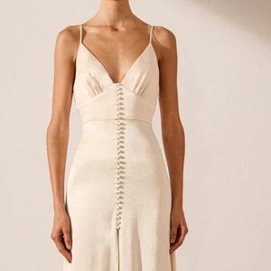 LA LUNE COCKTAIL MIDI DRESS - CREAM